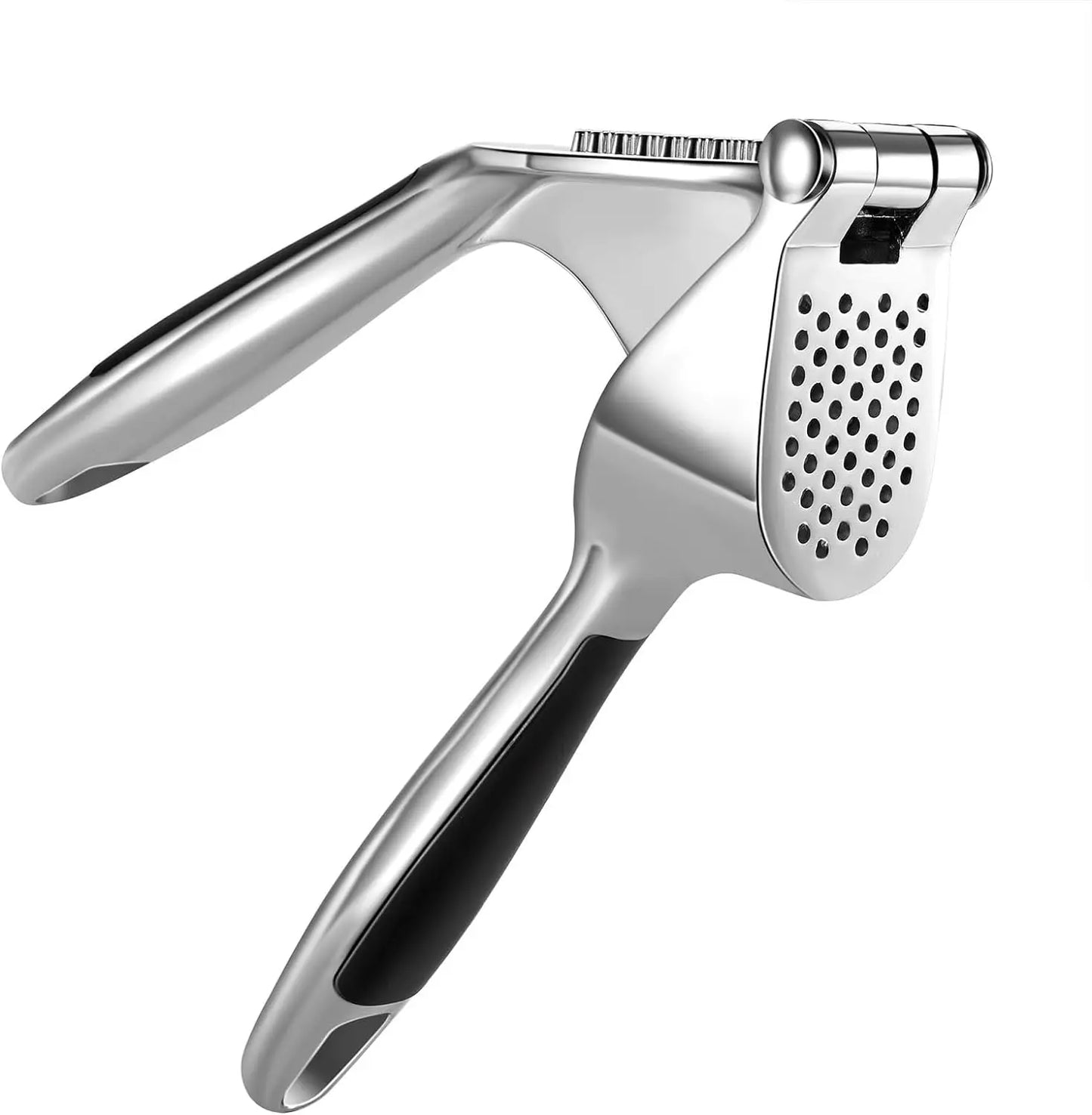 1pcs Garlic Press Easy to Squeeze and Clean with Soft Easy Squeeze Ergonomic Handle Zinc Alloy Garlic Mincer & Crusher