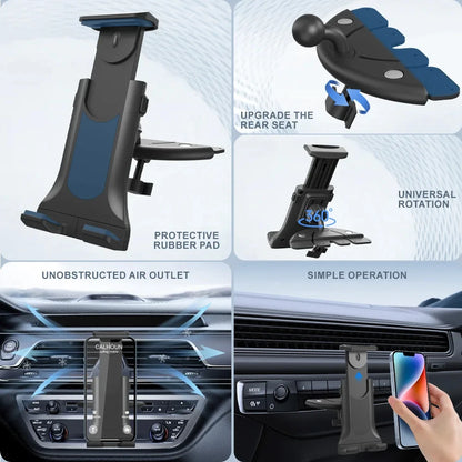 Car Tablet Stand 360Rotation Universal Adjustable Car CD Slot Holder Mount for IPad Pro Air Mini Samsung Fold Xiaomi Tablet PC