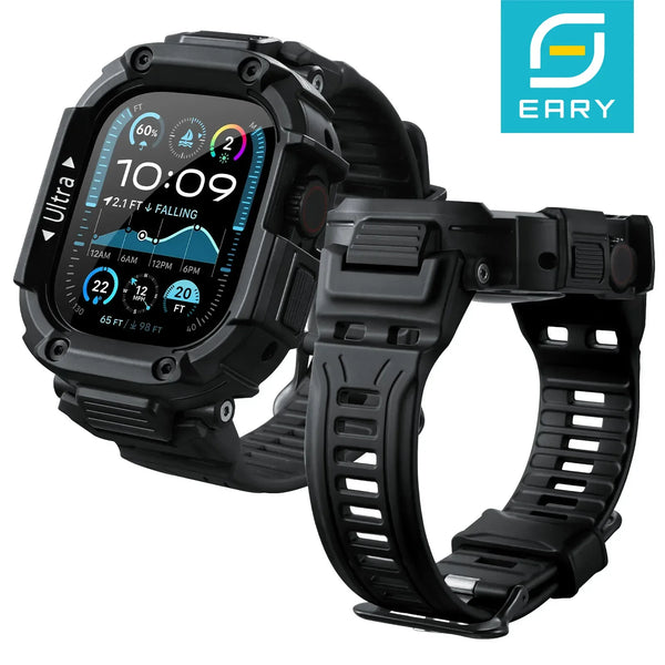 Eary for Apple Watch Case Band Ultra 2 1 49mm Screen Shockproof Bumper Military Grade Protective Cover Smart Watches Accessories