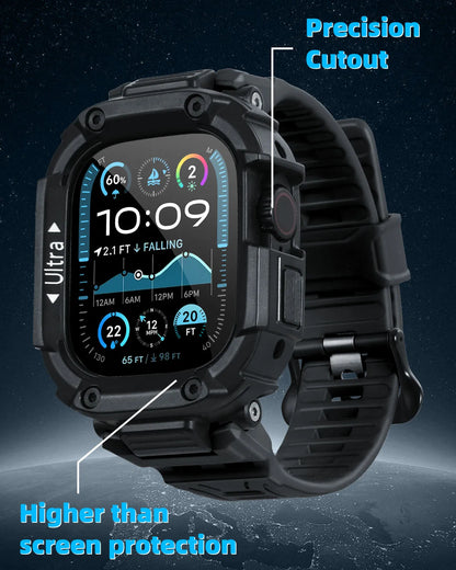Eary for Apple Watch Case Band Ultra 2 1 49mm Screen Shockproof Bumper Military Grade Protective Cover Smart Watches Accessories