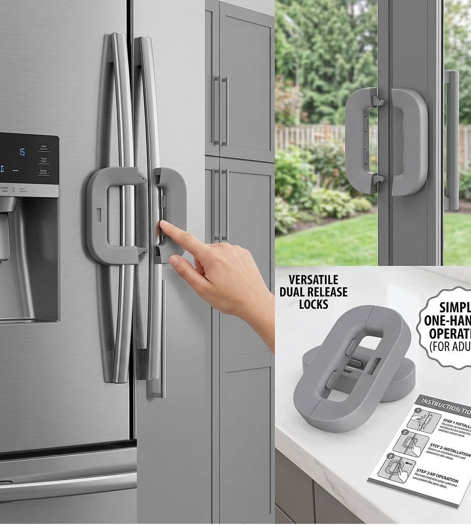 One-Touch Secure Sliding Latch for Home Safety