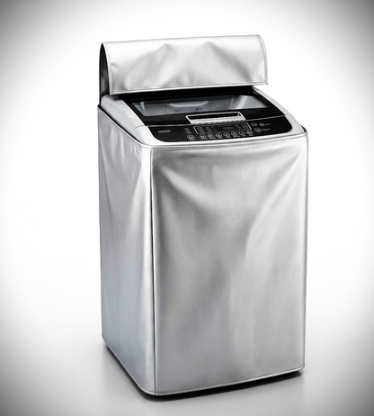 Silver Metallic Washing Machine Cover (Top-Loading Protector)
